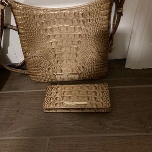 Beautiful new gold Brahmin Katie bag